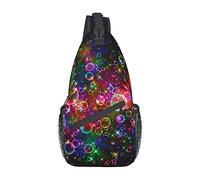 Oudrspo Bright Beautiful Colorful Art Sling Bag Mochila cruzada de viaje Mochila de pecho para hombres y mujeres, hombros izquierdo y derecho ajustables Senderismo Mochila informal