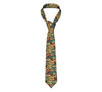 Oudrspo Burbujas Discurso Comic Textura Retro Moda para hombre Corbatas de seda Regalo único Corbatas casuales