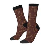 Oudrspo Calcetines de mujer con geometrías florales (7), cómodos y con estampado novedoso, ideales para senderismo, regalo para mamá, adolescente, esposa o abuela.