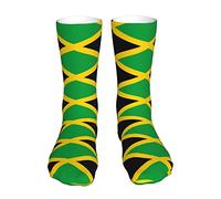 Oudrspo Calcetines de tobillo suaves para hombre con bandera de Jamaica y calcetines deportivos de algodón para mujer