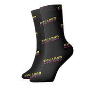 Oudrspo Calcetines de tubo atléticos con bandera de Ecuador, calcetines negros, calcetines para correr, calcetines deportivos informales transpirables