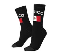 Oudrspo Calcetines divertidos Calcetines novedosos Calcetines unisex con bandera mexicana Calcetines casuales de vestir