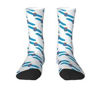 Oudrspo Calcetines unisex de la bandera de Galicia Calcetines clásicos de media pantorrilla para deportes al aire libre Running Calcetines casuales