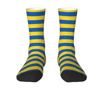 Oudrspo Calcetines unisex de la bandera de Ucrania Calcetines clásicos de media pantorrilla Deportes al aire libre Correr Calcetines casuales