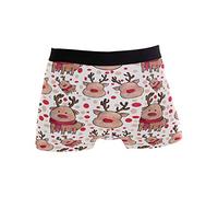 Oudrspo Calzoncillos bóxer para Hombre, Calzoncillos bóxer de Reno de Cerdo, Ropa Interior Ajustada para Caballero, Calzoncillos bóxer elásticos para Hombre, Regalo para niño