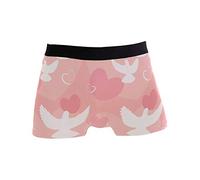 Oudrspo Calzoncillos bóxer para Hombre, Calzoncillos Tipo bóxer con corazón de Amor de Paloma, Calzoncillos bóxer Transpirables para Hombre, Ropa Interior elástica para Hombre para Marido y niño