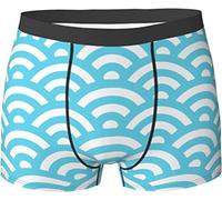 Oudrspo Calzoncillos bóxer para Hombre, Color Azul, Que absorben la Humedad, Calzoncillos bóxer, cómodos, Suaves, Estampados