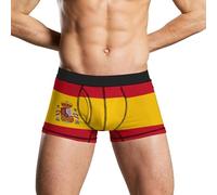 Oudrspo Calzoncillos Tipo bóxer para Hombre con Bandera de España, Ropa Interior Suave, Pantalones Cortos elásticos, bañadores Deportivos sexys