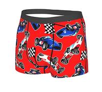 Oudrspo Calzoncillos Tipo bóxer para Hombre con Dibujos de Coches de Carreras, Calzoncillos bóxer elásticos Transpirables