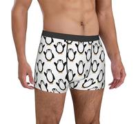 Oudrspo Calzoncillos Tipo bóxer para Hombre, diseño de pingüino, Transpirables, con Cintura Flexible