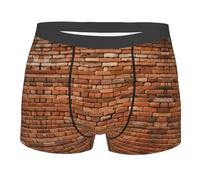 Oudrspo Calzoncillos Tipo bóxer Transpirables para Hombre con diseño de Pared de Ladrillos Antiguos y Cintura elástica cómoda
