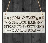 Oudrspo Cartel de hojalata de aluminio de 30 x 40 cm con texto Vintage is Where The Dog Hair Sticks to Everything But The Dog (El pelo del perro se pega a todo menos al perro)