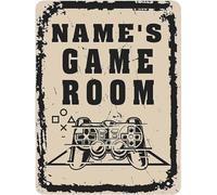 Oudrspo Cartel de hojalata de aluminio vintage para baño y jardín, personalizado, Bienvenido al lugar siempre que los hombres estén, de 8 x 6 pulgadas, para decoración de pared.