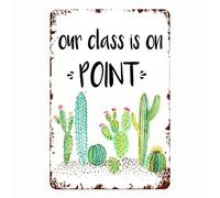 Oudrspo Cartel vintage de metal y aluminio con temática de cactus de Grehge Ass is On Point para profesores, 8 x 6 pulgadas, decoración de pared