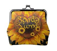 Oudrspo Cartera de Cuero con Cierre de Beso y Estampado de Girasoles Blessed To Be Called Nana para Mujer: Monedero Compacto y Seguro