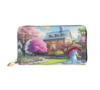 Oudrspo Cartera Larga con Cremallera para Mujer con diseño de Cuento de Hadas de Unicornio, 7,48 x 4,13 Pulgadas, Viene con Ranuras para Tarjetas de crédito en el Interior, Liviana y Duradera.