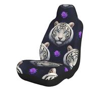 Oudrspo Cielo Estrellado Tigre Blanco Lindo Tigre Espacial Arte psicodélico Fundas para Asientos de Coche Accesorios Interiores Universales para camión Sedán SUV 1
