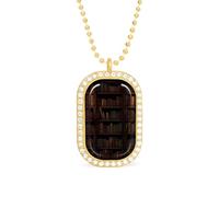 Oudrspo Collar personalizado con vela de estantería antigua para mujer, colgante rectangular, joyería de moda, regalos, oro y plata.