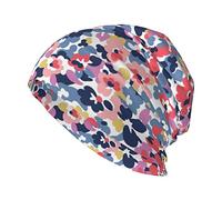 Oudrspo Colorido Scatter Flowers Pattern Hat Adult Skull Cap Warm Slouchy Knit Hat Headwear Regalo Creativo para Hombres y Mujeres