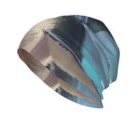 Oudrspo Cool Shark is on The Waves Hat Adult Skull Cap Warm Slouchy Knit Hat Headwear Regalo Creativo para Hombres y Mujeres