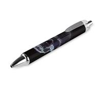 Oudrspo Cool Skull - Bolígrafos de gel de escritura suave, retráctil, punta fina de 0,5, para escuela, oficina, diseño de calavera, 2 unidades