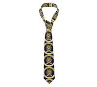 Oudrspo Corbata con el escudo de armas de Puerto Rico, corbata de seda para hombre, corbata de negocios para bodas, fiestas, regalo del Día del Padre