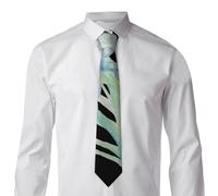 Oudrspo Corbata de hombre con estampado de libélula azul verdosa en acuarela, corbata clásica formal para jóvenes, corbata de negocios para bodas.