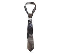 Oudrspo Corbata de moda para hombre con diseño de perro carlino, estilo novedoso, para fiestas, bodas, regalos de caballero, para negocios, novios y citas.