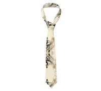 Oudrspo Corbata fina con estampado de notas musicales para hombre. Corbata fina con estampado de notas musicales, ideal para bodas, novios, padrinos de boda, misiones, bailes, regalos.