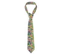 Oudrspo Corbata profesional para hombre con estampado de cactus en acuarela, 100% poliéster, resistente a las arrugas, de ancho clásico, ideal para ocasiones formales y de negocios.