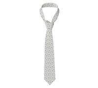 Oudrspo Corbata profesional para hombre con estampado de gato y hoja en acuarela, 100% poliéster, resistente a las arrugas, de ancho clásico, ideal para ocasiones formales y de negocios.