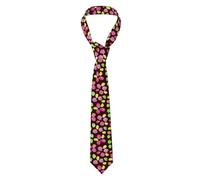 Oudrspo Corbata profesional para hombre con estampado de lunares de acuarela, 100% poliéster, resistente a las arrugas, de ancho clásico, ideal para ocasiones formales y de negocios.