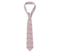 Oudrspo Corbata profesional para hombre con estampado de tulipanes en acuarela, 100% poliéster, resistente a las arrugas, de ancho clásico, ideal para ocasiones formales y de negocios.