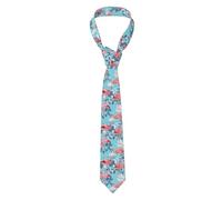 Oudrspo Corbata profesional para hombre con estampado floral de flamencos en acuarela, 100% poliéster, resistente a las arrugas, de ancho clásico, ideal para ocasiones formales y de negocios.