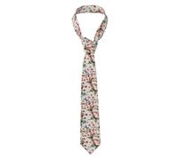 Oudrspo Corbata profesional para hombre con estampado floral en acuarela y mariposas, 100% poliéster, resistente a las arrugas, de ancho clásico, ideal para ocasiones formales y de negocios.