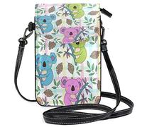 Oudrspo Cute Koala Crossbody Phone Purse Small Mini Shoulder Bag Cell Phone Pouch Leather Wallet Best Gift for Valentines Day,Anniversary,Birthdays