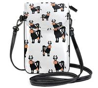 Oudrspo Cute Little Cow Crossbody Phone Purse Small Mini Shoulder Bag Cell Phone Pouch Leather Wallet Best Gift for Valentines Day,Anniversary,Birthdays