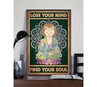 Oudrspo Decoración de pared con frase Yoga Strength - Letrero metálico con mensaje valiente, 30 x 40 cm