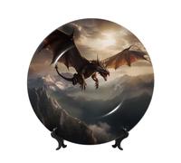 Oudrspo decorativo con diseño imperial, 15 cm, apto para microondas, horno y lavavajillas, resistente a arañazos, ideal para decorar la sala de estar, la entrada o como regalo para el hogar.