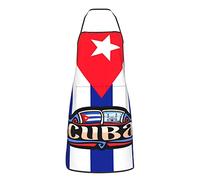 Oudrspo Delantal con bandera de Cuba, divertido delantal de cocina para mujeres y hombres, delantal con babero para barbacoa, manualidades, dibujo, regalos de chef