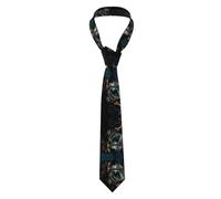 Oudrspo Elegantes corbatas para hombre con estampado de caballos de guerra medievales, versátiles y decorativas, ideales para los desplazamientos diarios y los viajes de negocios.