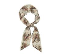 Oudrspo Esta bufanda larga de seda con estampado de leopardo saltando entre flores es cómoda, fácil de cuidar y adecuada para salidas al aire libre, compras y fiestas.