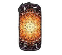 Oudrspo Estuche de lápices de Gran Capacidad Magic Pentagram Circle Zodiacs Sign Dark Pencil Box Estuche para bolígrafos para Middle/High School Office College Adult Girl and Boy