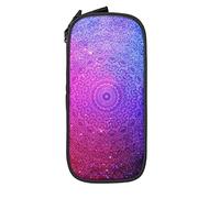 Oudrspo Estuche para lápices de Gran Capacidad con diseño de Mandalas, Bohemio, Azul y Rosa