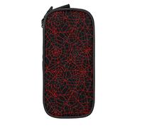 Oudrspo Estuche para lápices de Gran Capacidad, telaraña Abstracta, Caja de lápices roja y Negra, Estuche para bolígrafos para la Escuela Media/Secundaria, Oficina, Universidad, niña y niño Adultos