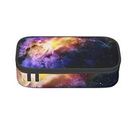 Oudrspo Estuche para lápices Duradero con Estampado de Galaxia en el Universo, Estuche de papelería con Compartimento con Cremallera, Estuche portátil de Gran Capacidad para lápices