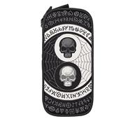 Oudrspo Estuche para lápices Gran Capacidad Calavera Resumen Yin Yang Símbolo Caja de lápices Negra Estuche para bolígrafos para la Escuela Media/Secundaria Oficina Universidad Adulto Niña y niño