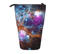 Oudrspo Estuche telescópico para lápices Universe Galaxy Space Print Estuche para lápices de pie Estuche de papelería Portalápices telescópico Pop Up Portalápices para Trabajo de Oficina