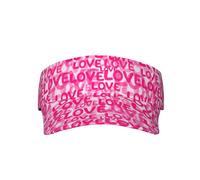 Oudrspo Feliz Día de San Valentín Deporte Visera Sombreros Ajustable Corazones Rojos Vacío Top Gorra de Béisbol Gorras de Sol para Mujeres y Hombres