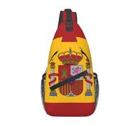 Oudrspo Flag of Spain Cameroon Flag Sling Bag for Men Women Adjustable Shoulder Sling Backpack Lightweight Chest Crossbody Bags for Travel Hiking Daypack Fanny Pack